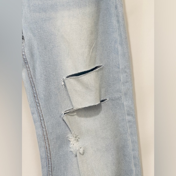 DOGMA JEANS Light Wash Distressed High waist Straight Leg Jeans Size 11/… - Picture 5 of 12